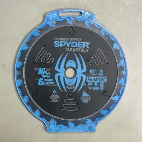 13030 Spyder Tarantula Framing Circular Saw Blade 18-tooth 6-1/2 Inch Black