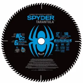 13064ca Spyder Tarantula Ultra Fine Finish Circular Saw Blade 100-tooth 12 Inch -