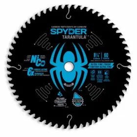 13068ca Spyder Tarantula Fine Finish Circular Saw Blade 60-tooth 8-1/4 Inch -
