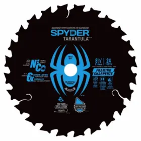 13069ca Spyder 5 Pack - Tarantula Framing Circular Saw Blade 24-tooth 8-1/4 Inch