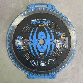 13502 Spyder Tarantula Steel Cutting Circular Saw Blade 56-tooth 7-1/4 Inch Black