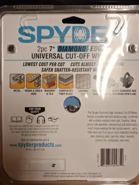 14007-bonus Spyder 7 Inch Universal Diamond Cutoff Wheel - 2 Pak