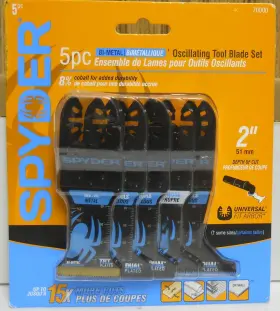 Spyder 884835013790 70000 Multi Materials 5 Piece Oscillating Multi-tool Blade
