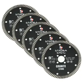Stadea B07qy4nq3q Sbd113c Diamond Saw Blade 5-inch Continuous Turbo Dry Cutting - Cuts