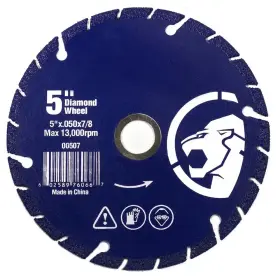 Stark 711181099737 5 Inch Metal Cut Saw Wheel Cutting Segmented Rim Diamond Blade 1-pack
