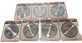 Rgm-bl07-5wd Steelmax 7-1/4 X 20mm 40t Circular Saw Blade Wood Cutting 7 Lot