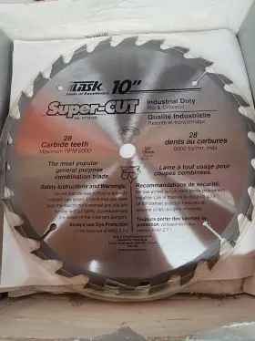 Xt1028b Task Super-cut 10 Inch Sawblade 28 Carbide Teeth No