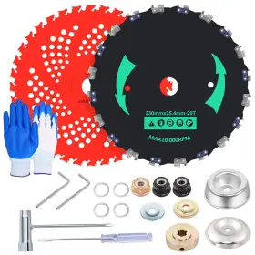 K335 Tchrules 9 Inch X 36 Teeth Carbide Tipped Blades And 20t Chainsaw Tooth Cutter