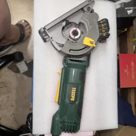 Taps22p Teccpo Mini Plunge Saw With Laser And 3 Blades Green Black