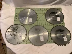 1-60t Tenryu 1-40t Lot Of 5 Used 10 Inch Table/miter/chop Saw Blades 3-72t