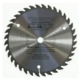 Pt-11536 Tenryu 609778100600 4-1/2 Inch Carbide Tipped Saw Blade 36 Tooth Ataf Grind - 3/8 Arbor
