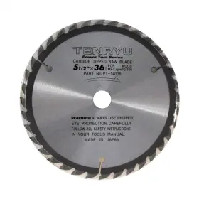 Pt-14036 Tenryu 609778100617 5-1/2 Inch X 36-tooth Power Tool Series Circular Saw Blade For Cordless