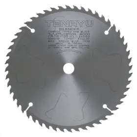 Sl-18552 Tenryu 609778102888 7-1/4 Inch Carbide Tipped Saw Blade 52 Tooth Ataf Grind - 5/8 Ko Arbor