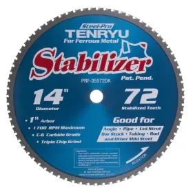 Prf-35572dk Tenryu 609778103984 14 Inch 72t 1 Arbor Tcg Steel-pro Stabilizer Dry Cutting Blade