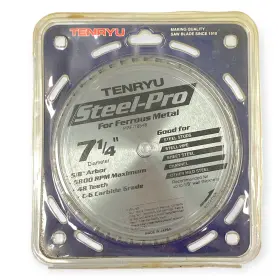 Prf-18548 Tenryu Steel-pro 7 1/4 In Steel Cutting Carbide Tipped Saw Blade Japan