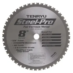 Prf-20348cbn Tenryu 8 Inch Carbide Tipped Saw Blade 48 Tooth Mtcg Grind - 5/8 Arbor
