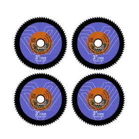 Tenstrol Tl1-x01075111l004 3-inch Hss Circular Saw Blade Set 4-piece Cutting Discs For Soft Metal Copp