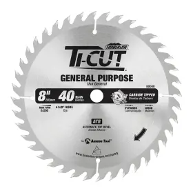 80040 Timberline Carbide Tipped Ti-cut General Purpose Circular Saw 8 Inch D X 40t