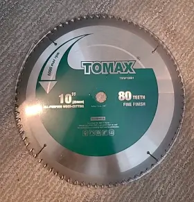 10801 Tomax Tmw 10 Inch All Purpose Wood Cutting 80 Teeth Blade New