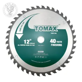 Tomax 705353450839 12-inch 40 Tooth Atb Finishing Saw Blade With 1-inch Arbor