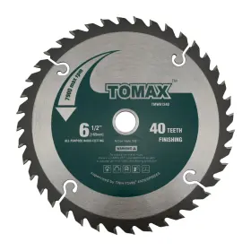 Tomax 712190580391 6-1/2-inch 40 Tooth Atb Finishing Saw Blade With 5/8-inch Dmk Arbor