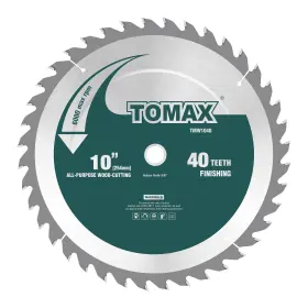 Tomax 712190580483 10-inch 40 Tooth Atb Finishing Saw Blade With 5/8-inch Arbor
