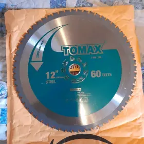 Tomax 712190580902 12 Inch 60 Tooth Industrial Level Steel And Ferrous Metal Saw Blade