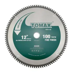 B01lxoyynv Tomax 12-inch 100 Tooth Atb Fine Finish Saw Blade With 1-inch Arbor