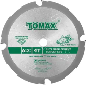 Pcdm61204 Tomax 6-1/2 Inch 4 Tooth Polycrystalline Diamond Tipped Pcd Hardie F