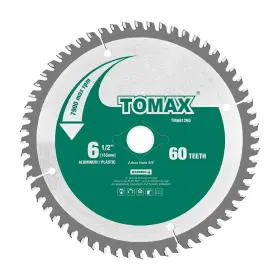 Tma61260 Tomax 6-1/2-inch 60 Tooth Tcg Thin Aluminum And Non-ferrous Metal Saw Blade With 5/