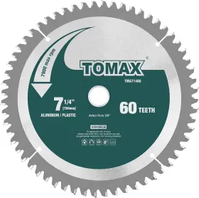 Tma71460 Tomax 7-1/4-inch 60 Tooth Tcg Aluminum And Non-ferrous Metal Saw Blade With 5/8