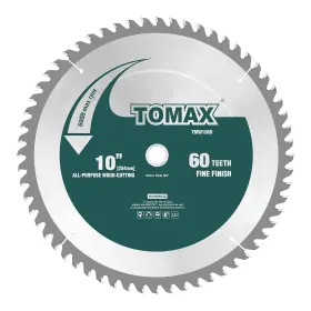 Tomax Tools 711181975710 10-inch 60 Tooth Atb Fine Finish Saw Blade With 5/8-inch Arbor