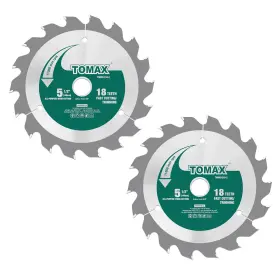 Tmw51218-2 Tomax Tools 2 Pack 5-1/2 Inch 18 Tooth Atb Fast Cutting And Trimming Saw Blade Cordless