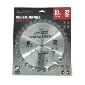 Xsb1032t Tool Shop 10 Inch 32 Teeth C2 Carbide Tip General Purpose Circular Saw Blade 5/8 Arbor