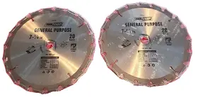 Xsb71420t Tool Shop 7-1/4 Inch X 20 Tooth General Purpose C2 Circular Saw Blades 5/8 Pair 2