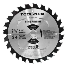Toolman 711181227017 Premium Multifunctional Carbide-tipped Circular Saw Blade Universal Fit