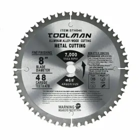 Lio-sth046 Toolman 8 Inch Aluminum Metal Cutting Saw Blade