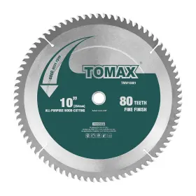 Tools 445022357375 Brand New Tomax 10-inch 80 Tooth Atb Fine Finish Saw Blade With 5/8-inch Arbor