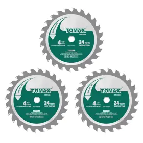 Tools 445036737736 3 Pack 4-1/2 Inch 24 Tooth Atb General Purpose Saw Blade With 3/8-inch Arbor