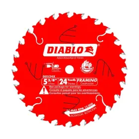 D0524x Tools Supply 535001278200 Freud Diablo 5-3/8-inch 24 Tooth Atb Framing Cordless Trim Saw Blade W