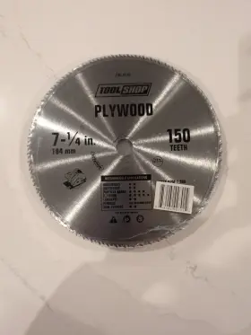 Toolshop 859082007014 7-1/4 Inch 150 Tooth Plywood Circular Saw Blades 184 Mm Qty 4