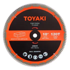 Tk-254w Toyaki 10-inch Miter Saw Blade 120-tooth Fine-finish Professional Woodworking B