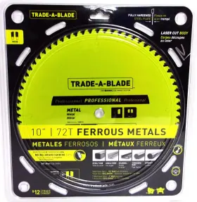 Tcsbp216 Trade-a-blade J Norske - 10 Inch X 72t Ferrous Metals Saw #tcsbp216
