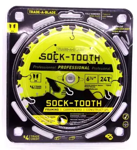 Tcsbs405 Trade-a-blade J Norske - 6-1/4 Inch X 24t Framing Sock Tooth #tcsbs405
