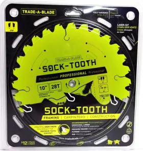 Tcsbs419 Trade-a-blade J Norske - 10 Inch X 28t Sock-tooth Framing #tcsbs419