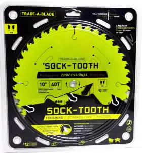 Tcsbs425 Trade-a-blade J Norske - 10 Inch X 40t Sock-tooth Finishing Saw #tcsbs425