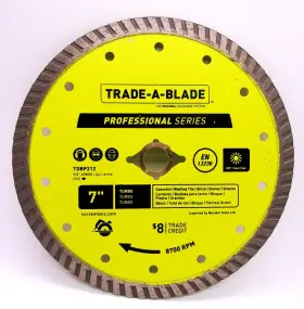 Tdbp212 Trade-a-blade J Norske - 7 Inch D X 5/8 Diamond Turbo Rim #tdbp212
