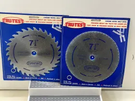 Fl-612un True Value Vintage Nos 7 1/4 Inch Saw Flooring Blades Lot Of 2 Nickel Moly Steel