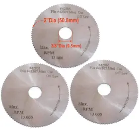 Truepower 870208999198 3pc. 2 Inch X 100t 3/8 Hss Blade For Mini High Speed Miter Cut Off Saw