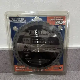 Csb0740 Tuff Stuff 7-1/4 In 40t Carbide Tipped Circular Saw Blade Silver